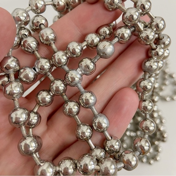 NBD Ball Chain Cropped Tank in Silver - Picture 7 of 8